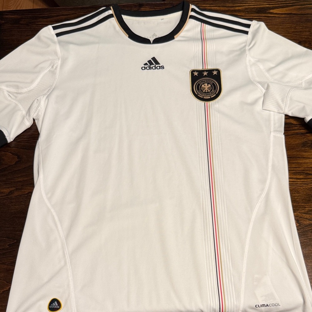 Adidas Men's Germany White and Black Soccer Jersey